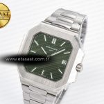 Patek Philippe 2025 Cubitus GRF Best Edition Green Dial on SS Bracelet MY9015 Mod to A330 Super Clone movement
