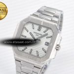 Patek Philippe 2025 Cubitus GRF Best Edition Silver White Dial on SS Bracelet MY9015 Mod to A330 Super Clone movement