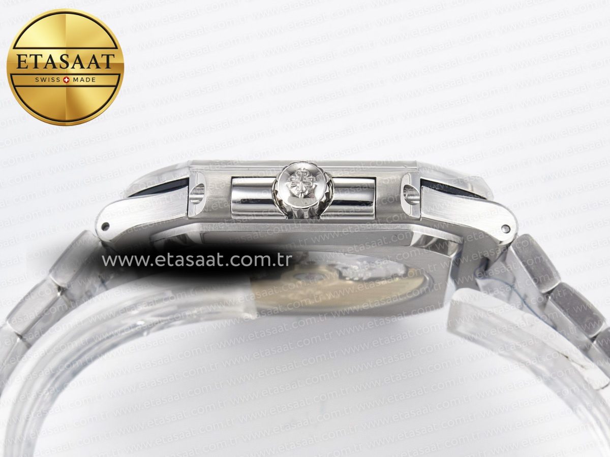 Patek Philippe 2025 Cubitus GRF Best Edition Silver White Dial on SS Bracelet MY9015 Mod to A330 Super Clone movement - Görsel 14