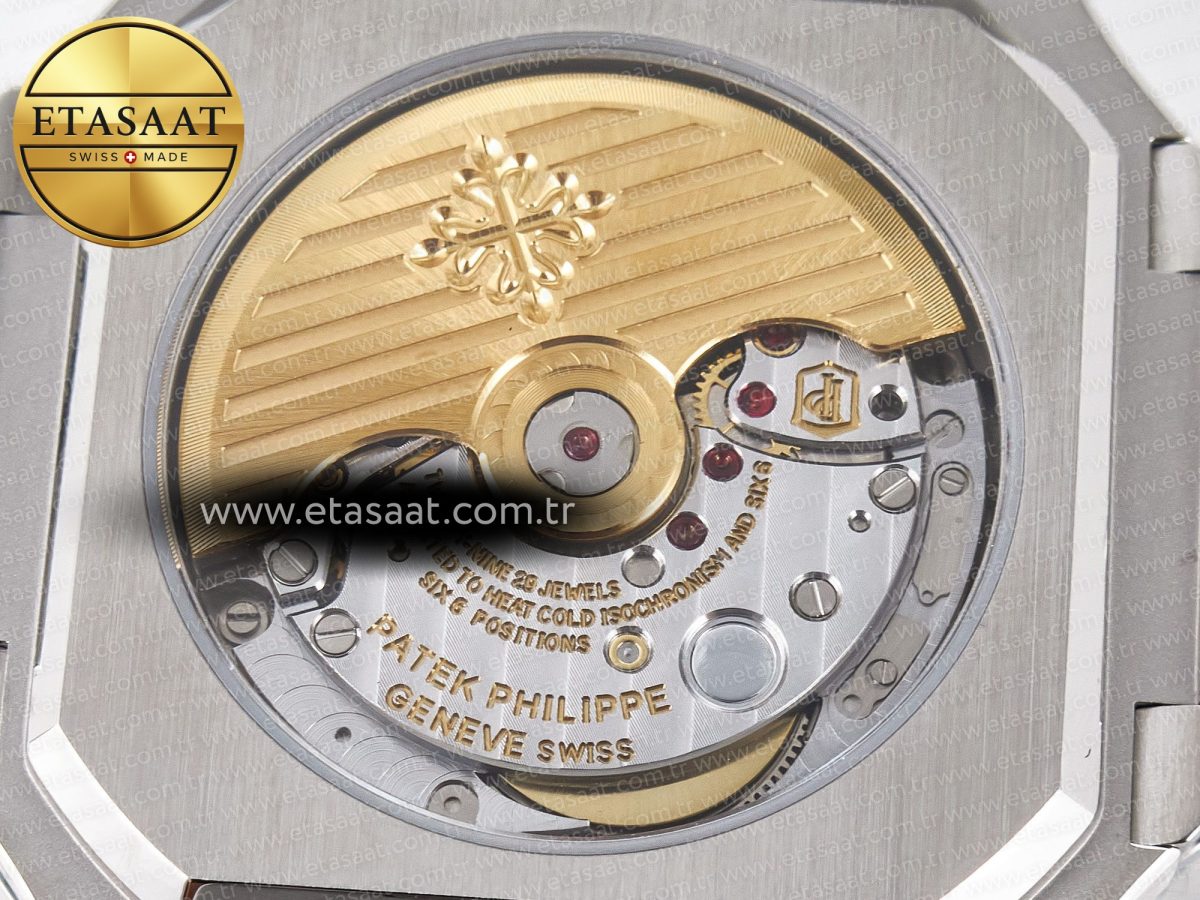 Patek Philippe 2025 Cubitus GRF Best Edition Silver White Dial on SS Bracelet MY9015 Mod to A330 Super Clone movement - Görsel 18