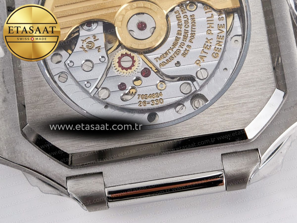 Patek Philippe 2025 Cubitus GRF Best Edition Silver White Dial on SS Bracelet MY9015 Mod to A330 Super Clone movement - Görsel 19
