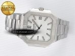 Patek Philippe 2025 Cubitus GRF Best Edition Silver White Dial on SS Bracelet MY9015 Mod to A330 Super Clone movement - Görsel 9