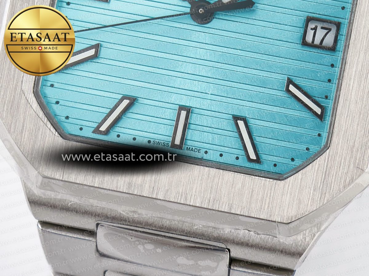 Patek Philippe 2025 Cubitus GRF Best Edition Tiffany Blue Dial on SS Bracelet MY9015 Mod to A330 Super Clone movement - Görsel 12