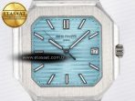 Patek Philippe 2025 Cubitus GRF Best Edition Tiffany Blue Dial on SS Bracelet MY9015 Mod to A330 Super Clone movement - Görsel 4