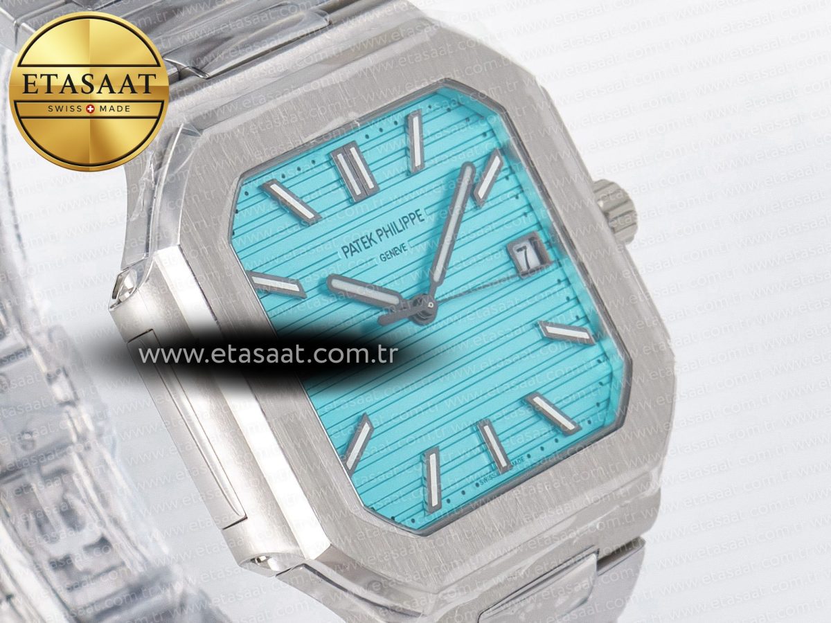 Patek Philippe 2025 Cubitus GRF Best Edition Tiffany Blue Dial on SS Bracelet MY9015 Mod to A330 Super Clone movement - Görsel 5