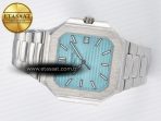 Patek Philippe 2025 Cubitus GRF Best Edition Tiffany Blue Dial on SS Bracelet MY9015 Mod to A330 Super Clone movement - Görsel 9