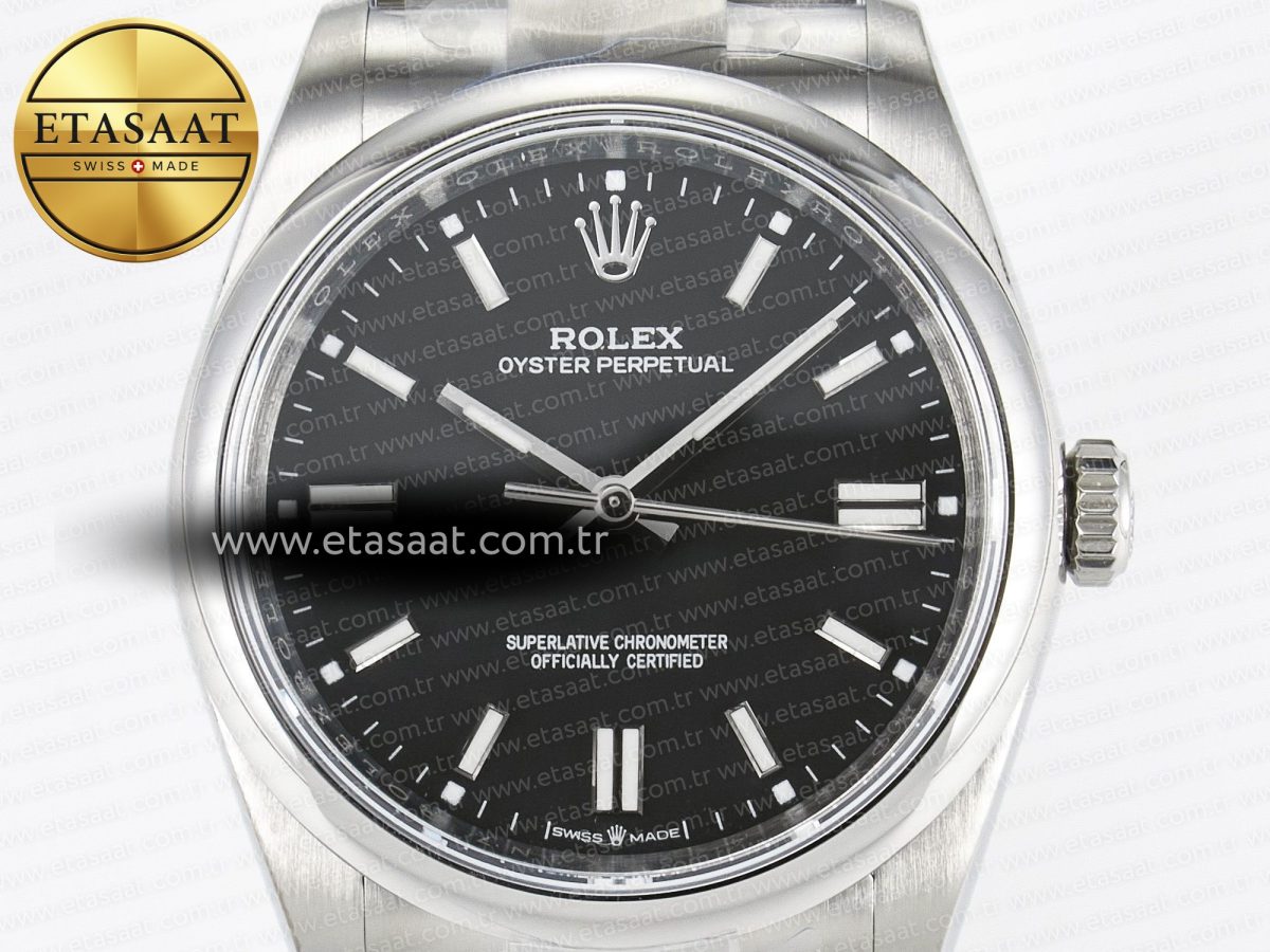 Rolex 2025 Oyster Perpetual 126000 36mm KRF 1:1 Best Edition 904L Steel Black Dial VR3230 - Görsel 4