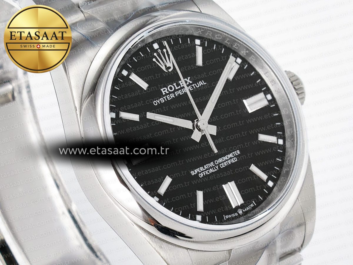 Rolex 2025 Oyster Perpetual 126000 36mm KRF 1:1 Best Edition 904L Steel Black Dial VR3230 - Görsel 5