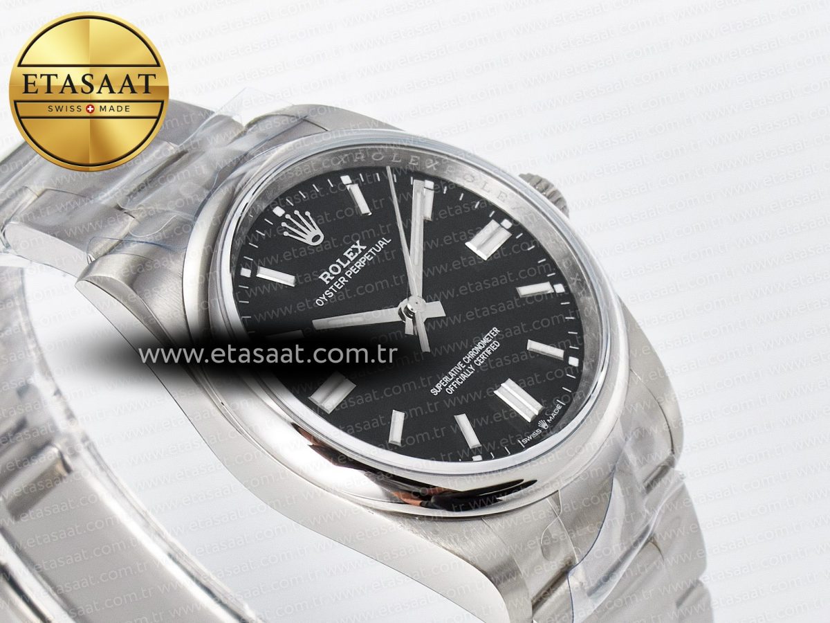 Rolex 2025 Oyster Perpetual 126000 36mm KRF 1:1 Best Edition 904L Steel Black Dial VR3230 - Görsel 6