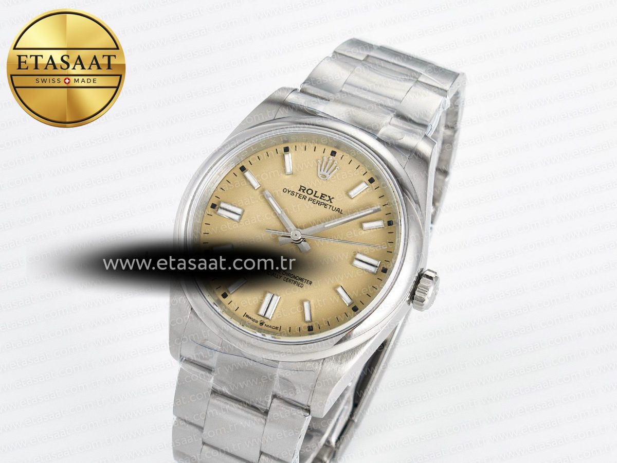 Rolex 2025 Oyster Perpetual 126000 36mm KRF 1:1 Best Edition 904L Steel Pistachio Beige Dial A2824 - Görsel 2