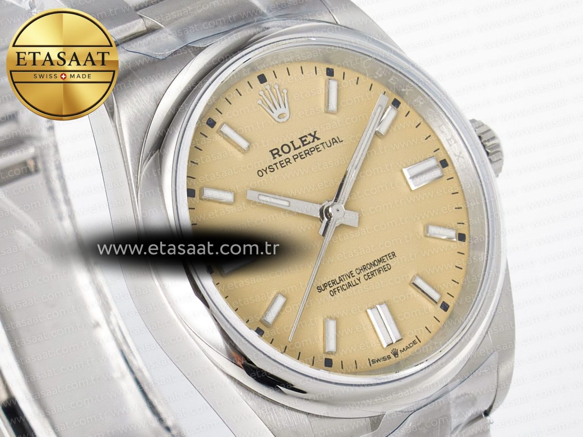 Rolex 2025 Oyster Perpetual 126000 36mm KRF 1:1 Best Edition 904L Steel Pistachio Beige Dial A2824 - Görsel 5