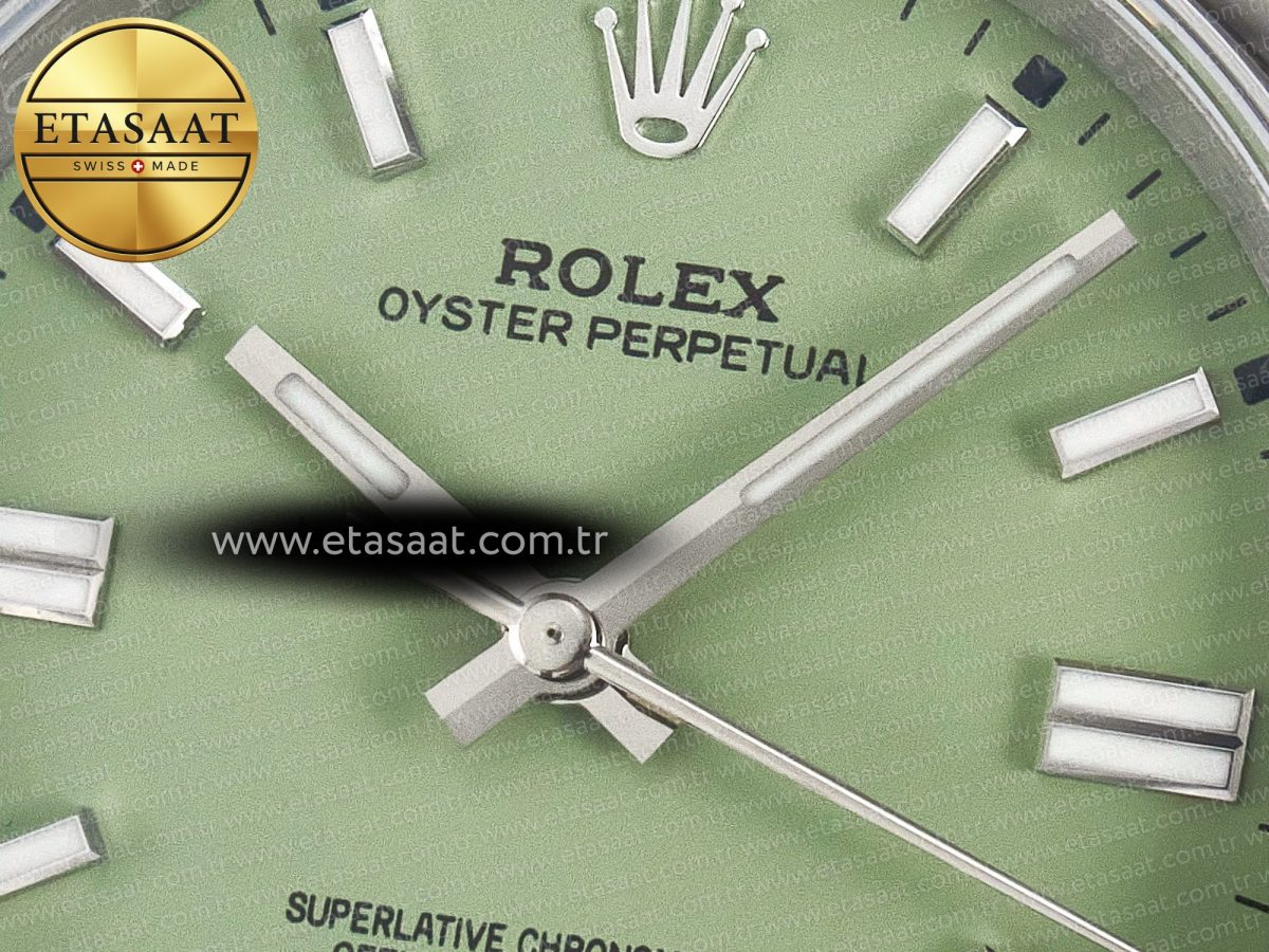 Rolex 2025 Oyster Perpetual 126000 36mm KRF 1:1 Best Edition 904L Steel Pistachio Green Dial A2824 - Görsel 10