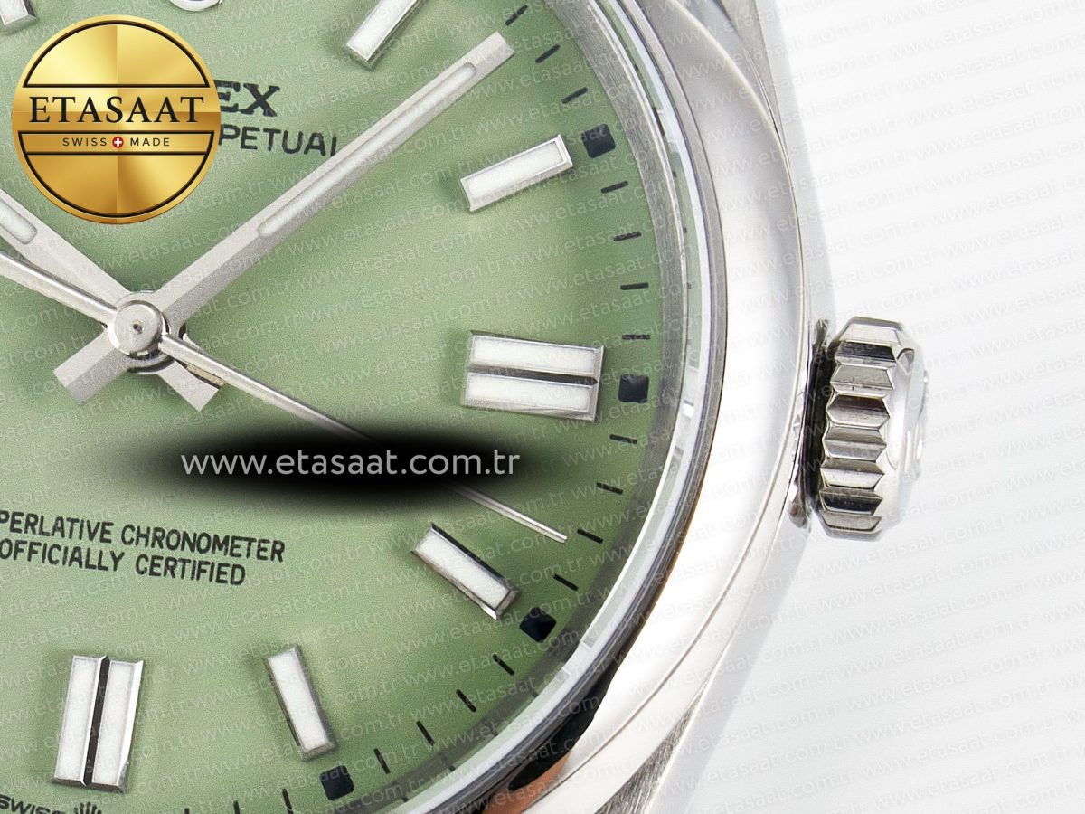 Rolex 2025 Oyster Perpetual 126000 36mm KRF 1:1 Best Edition 904L Steel Pistachio Green Dial A2824 - Görsel 11