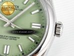 Rolex 2025 Oyster Perpetual 126000 36mm KRF 1:1 Best Edition 904L Steel Pistachio Green Dial A2824 - Görsel 11