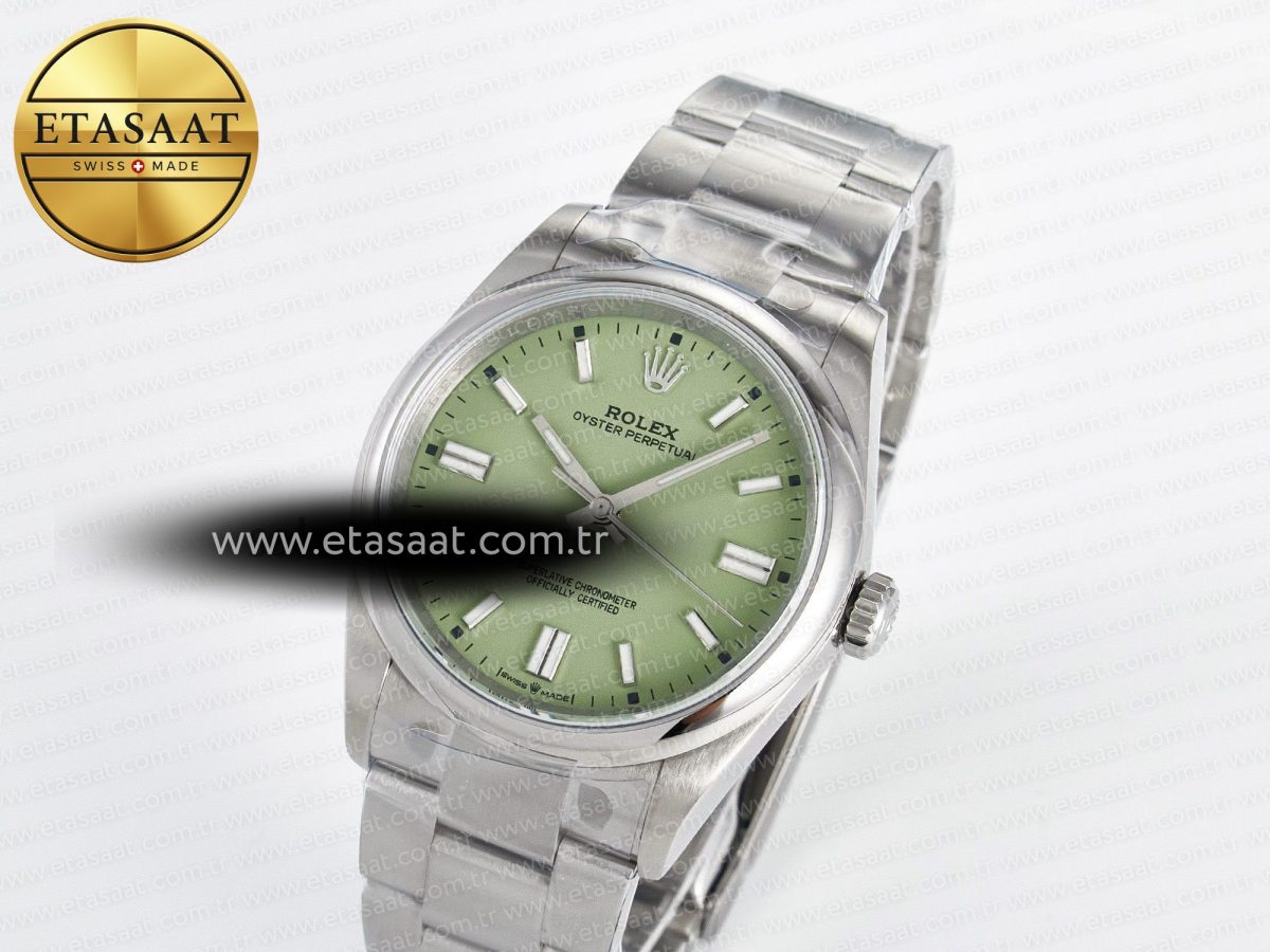 Rolex 2025 Oyster Perpetual 126000 36mm KRF 1:1 Best Edition 904L Steel Pistachio Green Dial A2824 - Görsel 2