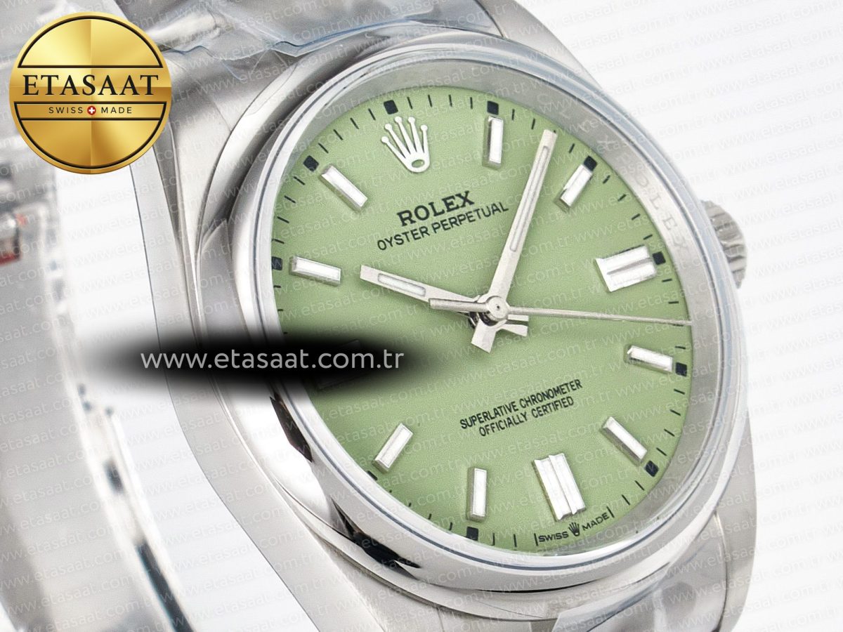 Rolex 2025 Oyster Perpetual 126000 36mm KRF 1:1 Best Edition 904L Steel Pistachio Green Dial A2824 - Görsel 5