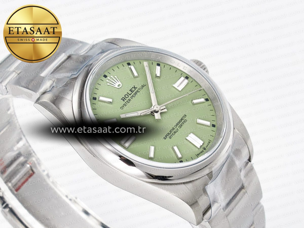 Rolex 2025 Oyster Perpetual 126000 36mm KRF 1:1 Best Edition 904L Steel Pistachio Green Dial A2824 - Görsel 6