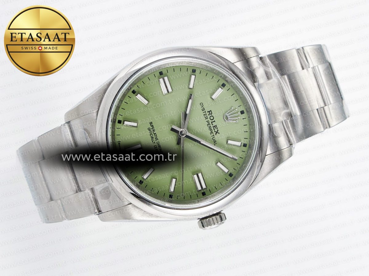 Rolex 2025 Oyster Perpetual 126000 36mm KRF 1:1 Best Edition 904L Steel Pistachio Green Dial A2824 - Görsel 8