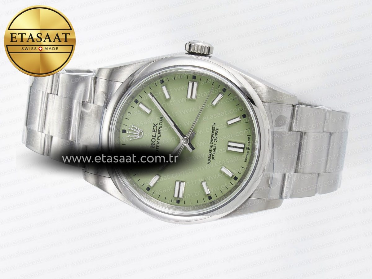 Rolex 2025 Oyster Perpetual 126000 36mm KRF 1:1 Best Edition 904L Steel Pistachio Green Dial A2824 - Görsel 9