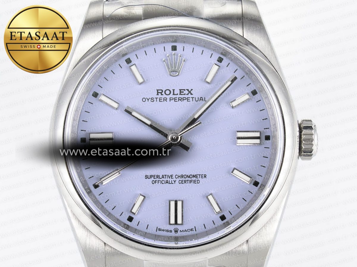 Rolex 2025 Oyster Perpetual 126000 36mm KRF 1:1 Best Edition 904L Steel Purple Dial VR3230 - Görsel 4