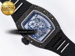 Richard Mille 7RM055 Ti/NTPT UOKF 1:1 Best Edition White/Red Inner Bezel White Crown on Black Rubber Strap RMUL2 Super Clone - Görsel 16