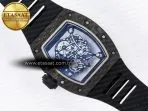 Richard Mille 7RM055 Ti/NTPT UOKF 1:1 Best Edition White/Red Inner Bezel White Crown on Black Rubber Strap RMUL2 Super Clone - Görsel 16