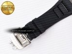 Richard Mille 7RM055 Ti/NTPT UOKF 1:1 Best Edition White/Red Inner Bezel White Crown on Black Rubber Strap RMUL2 Super Clone - Görsel 18