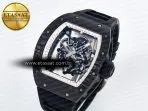 Richard Mille 7RM055 Ti/NTPT UOKF 1:1 Best Edition White/Red Inner Bezel White Crown on Black Rubber Strap RMUL2 Super Clone - Görsel 2