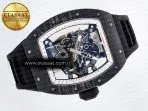 Richard Mille 7RM055 Ti/NTPT UOKF 1:1 Best Edition White/Red Inner Bezel White Crown on Black Rubber Strap RMUL2 Super Clone - Görsel 8