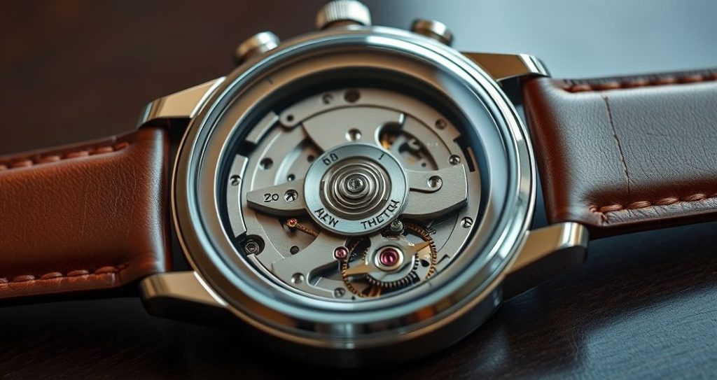 AI generated (Gemini + Flux) featured image for: Eta Mekanizmalı Yüksek Kalite Replika Saatler: Lüks Koleksiyonculuğa Giriş (Prompt: A photorealistic, cinematic macro image showing a sophisticated, high quality replica automatic watc)
