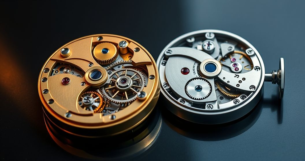 Yuksek Kalite Replika Saatler ETA ve Isvicre Mekanizmasi Farki 1761349784 AI generated (Gemini + Flux) featured image for: Yüksek Kalite Replika Saatler: ETA ve İsviçre Mekanizması Farkı (Prompt: A high resolution, technical luxury studio photograph showcasing two exquisite replica watch movemen)