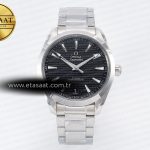 Omega Aqua Terra Siyah Kadran Bilezik A8900 Eta Saat - Görsel 3 - 1:1 Süper Klon Saat