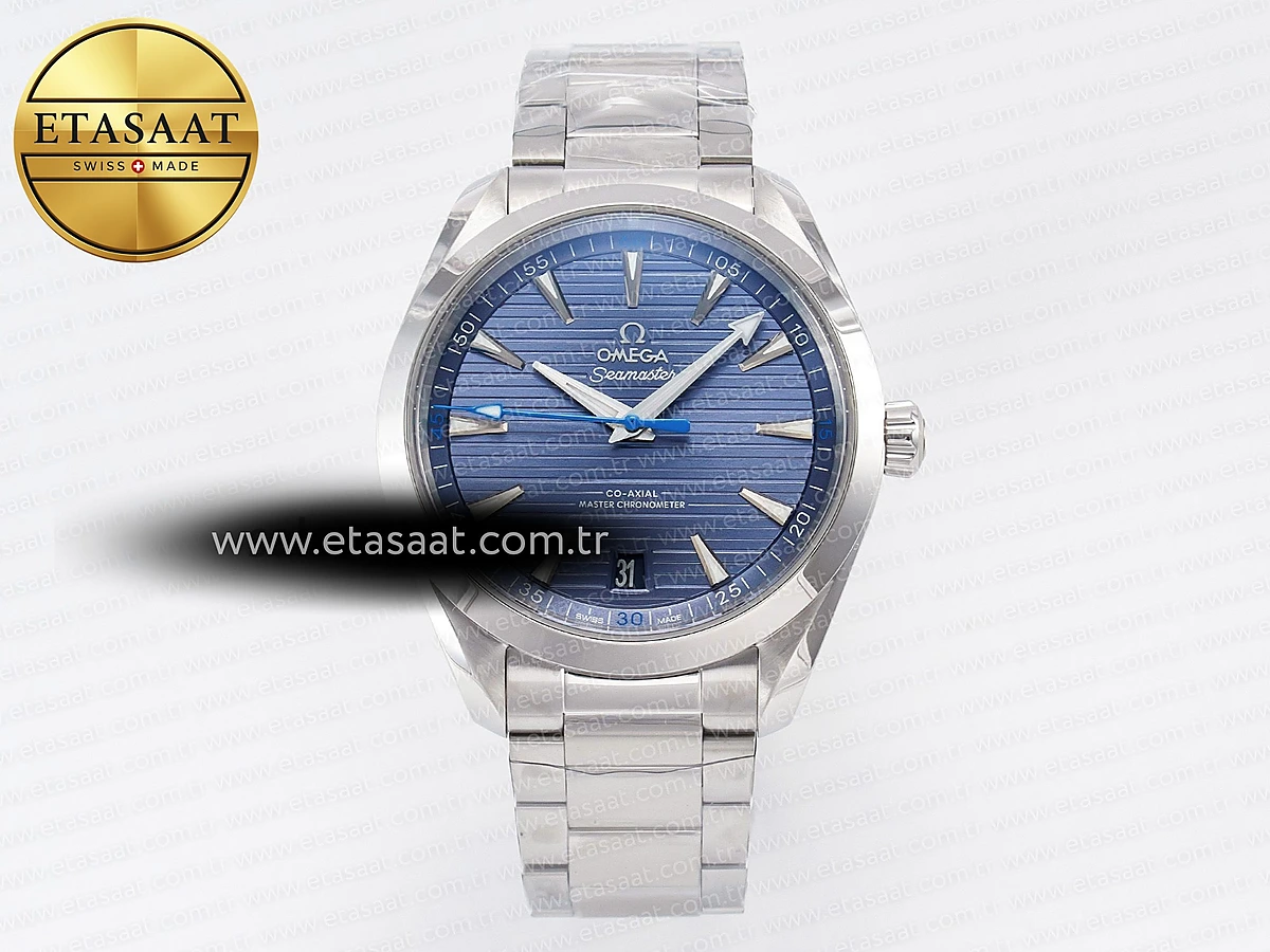 Omega Aqua Terra 150m 41mm VSF Mavi Kadran Bilezik A8900 Eta Saat - 1:1 Süper Klon Replika Saat