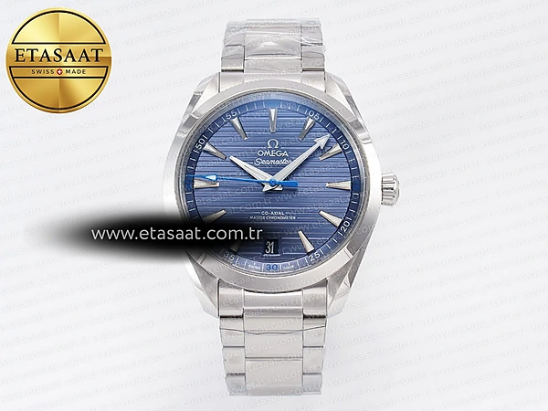 Omega Aqua Terra 150m 41mm VSF Mavi Kadran Bilezik A8900 Eta Saat - 1:1 Süper Klon Replika Saat