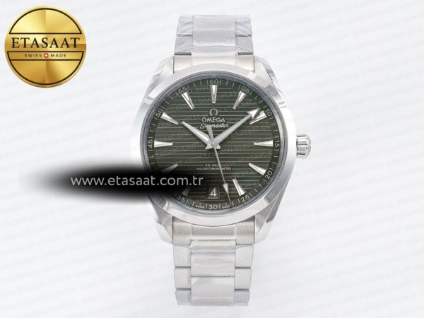 Omega Aqua Terra 150m 41mm VSF Yeşil Kadran Bilezik A8900 Eta Saat - 1:1 Süper Klon Replika Saat