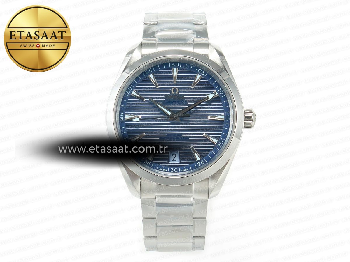 Omega Aqua Terra 150M 41mm VSF 1:1 Best Edition Summer Blue Dial on SS Bracelet A8900 Super Clone - Görsel 3