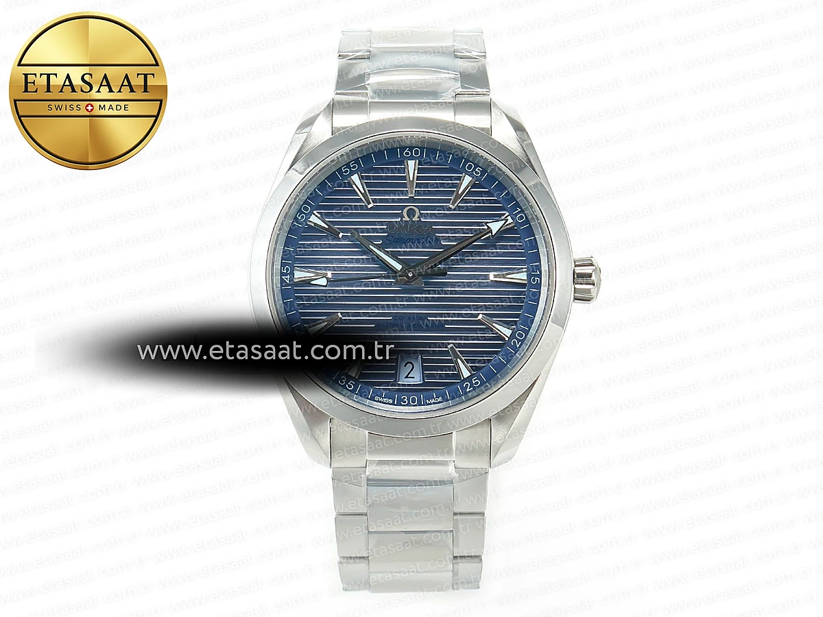 Omega Aqua Terra 150M 41mm VSF Yaz Mavi Kadran A8900 Eta Saat - 1:1 Süper Klon Replika Saat