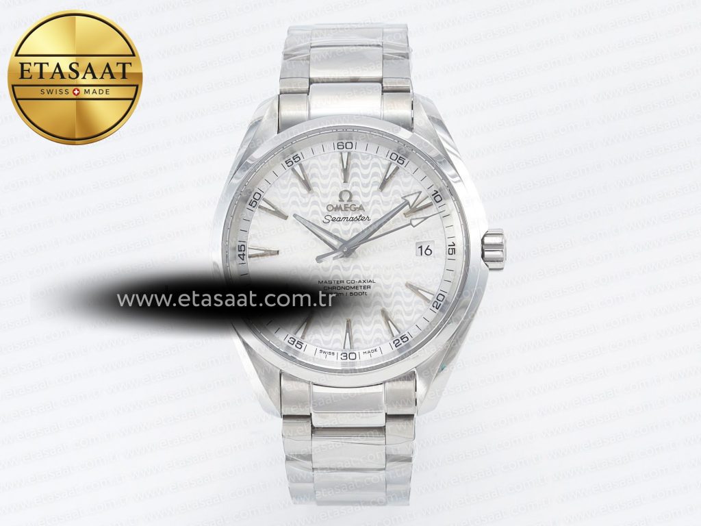 Omega Aqua Terra 150m 41mm VSF Beyaz Dokulu Kadran A8500 Eta Saat - Görsel 3 - 1:1 Süper Klon Saat