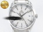 Omega Aqua Terra 150m 41mm VSF 1:1 Best Edition White Textured Dial on SS Bracelet A8500 Super Clone - Görsel 4