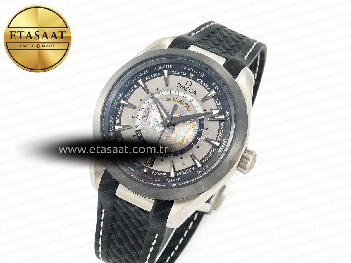 Omega Aqua Terra 150M 43mm 24 Ti VSF 1:1 Best Edition Gray Dial on Black Rubber Strap A8938 Super Clone - Görsel 2