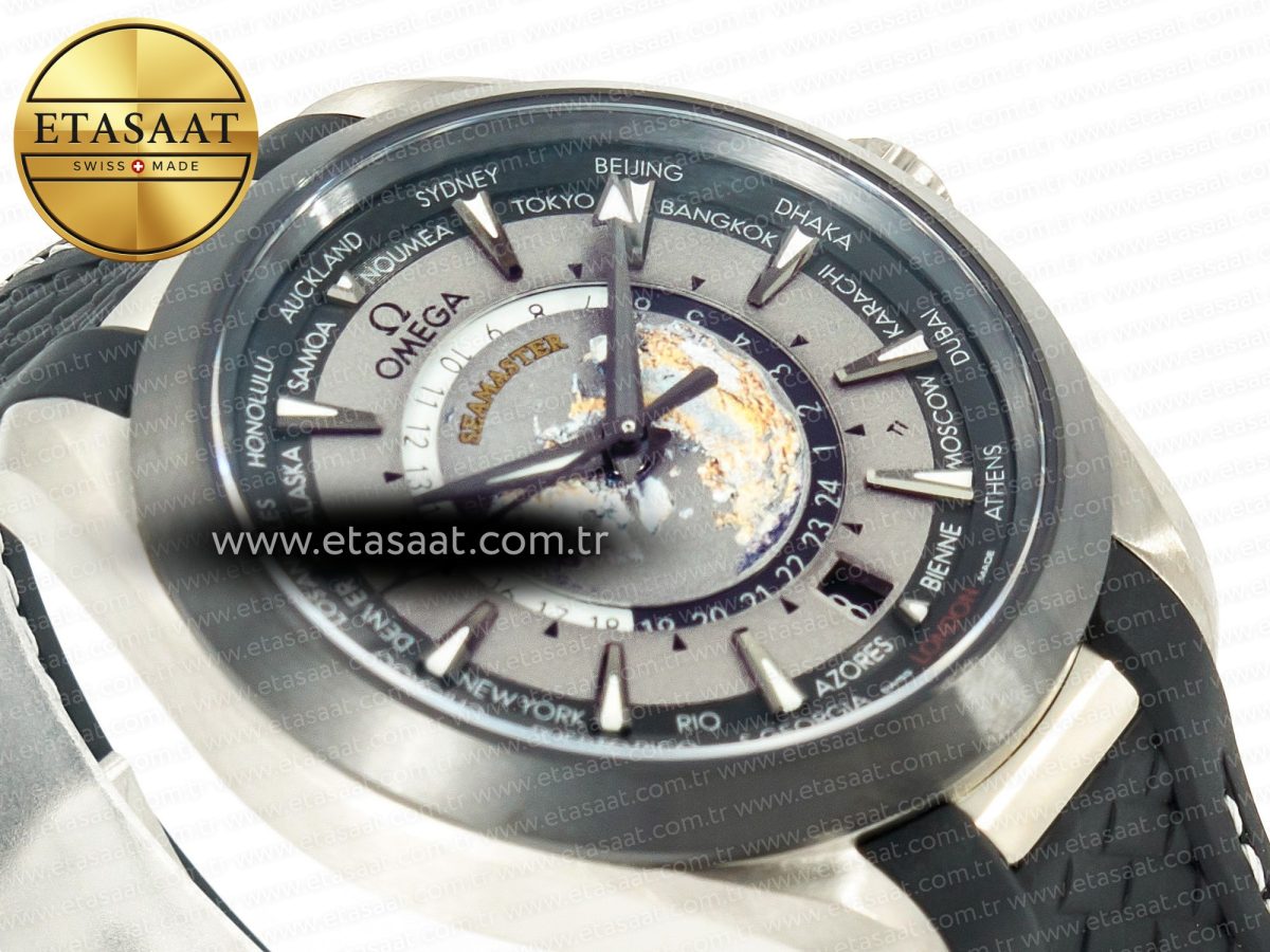 Omega Aqua Terra 150M 43mm 24 Ti VSF 1:1 Best Edition Gray Dial on Black Rubber Strap A8938 Super Clone - Görsel 7