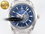 Omega Aqua Terra 150M 43mm Worldtimer 24 VSF 1:1 Best Edition Blue Dial on SS Bracelet A8938 Super Clone - Görsel 4