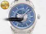 Omega Aqua Terra 150M 43mm Worldtimer 24 VSF 1:1 Best Edition Summer Blue Dial on SS Bracelet A8938 Super Clone - Görsel 4