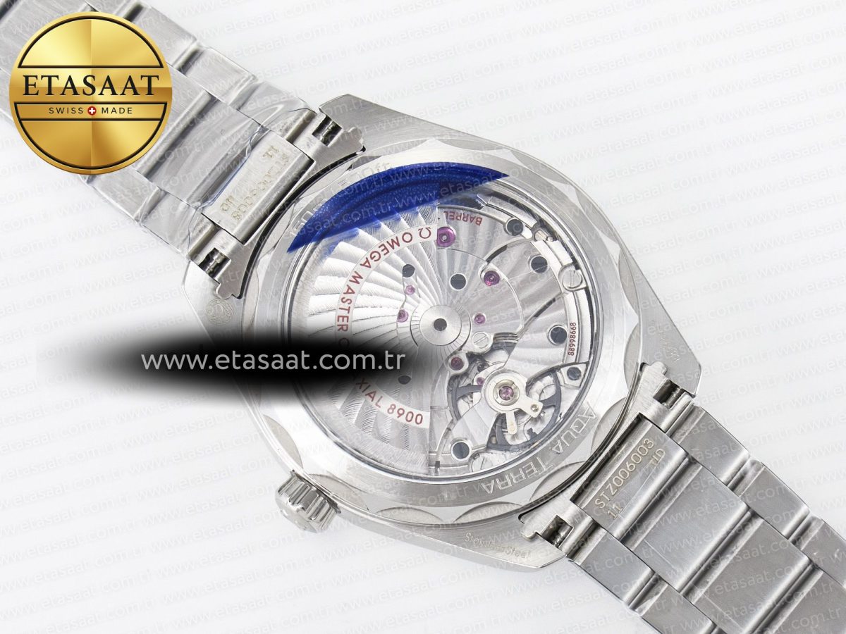 Omega Aqua Terra 150M Master Chronometers White Dial Orange Hand on SS Bracelet A8900 - Görsel 16