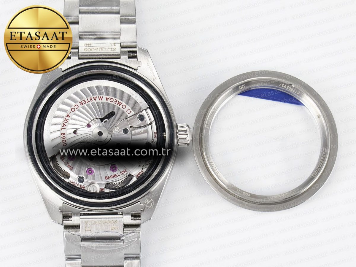 Omega Aqua Terra 150M Master Chronometers White Dial Orange Hand on SS Bracelet A8900 - Görsel 18