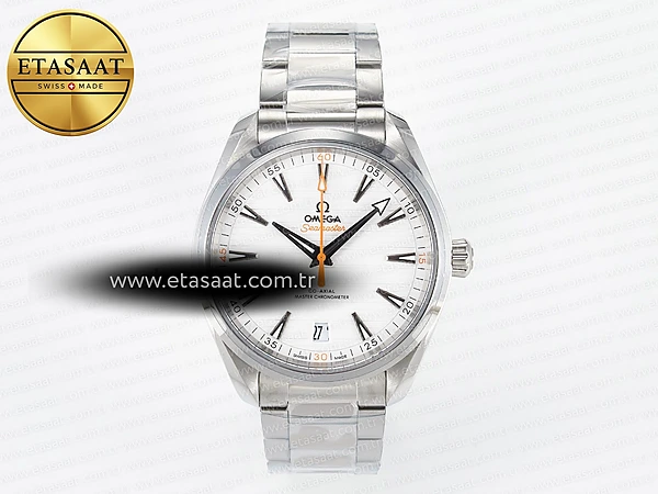 Omega Aqua Terra 150M Master Chronometers Beyaz A8900 Eta Saat - 1:1 Süper Klon Replika Saat