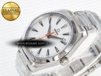Omega Aqua Terra 150M Master Chronometers White Dial Orange Hand on SS Bracelet A8900 - Görsel 6