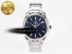 Omega Aqua Terra 150M SS VSF 1:1 Best Edition Blue Textured Dial on SS Bracelet A8500 Super Clone - Görsel 3