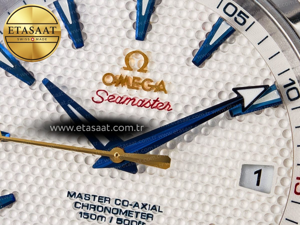Omega Aqua Terra 150M SS VSF 1:1 Best Edition Silver Polka Dots Dial on SS Bracelet A8500 Super Clone - Görsel 11