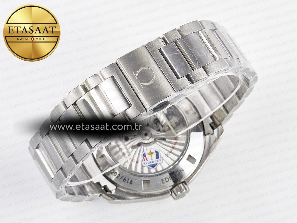 Omega Aqua Terra 150M SS VSF 1:1 Best Edition Silver Polka Dots Dial on SS Bracelet A8500 Super Clone - Görsel 16